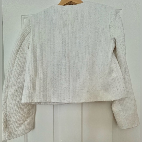 ZARA Structured Metallic Thread Cropped Jacket - Picture 13 of 13